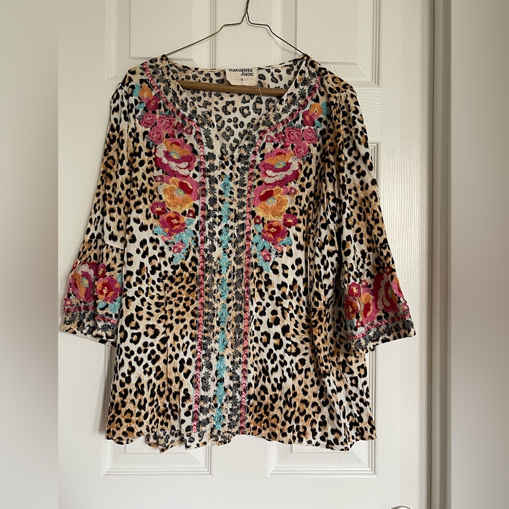Savanna Jane XL top 3/4 sleeve